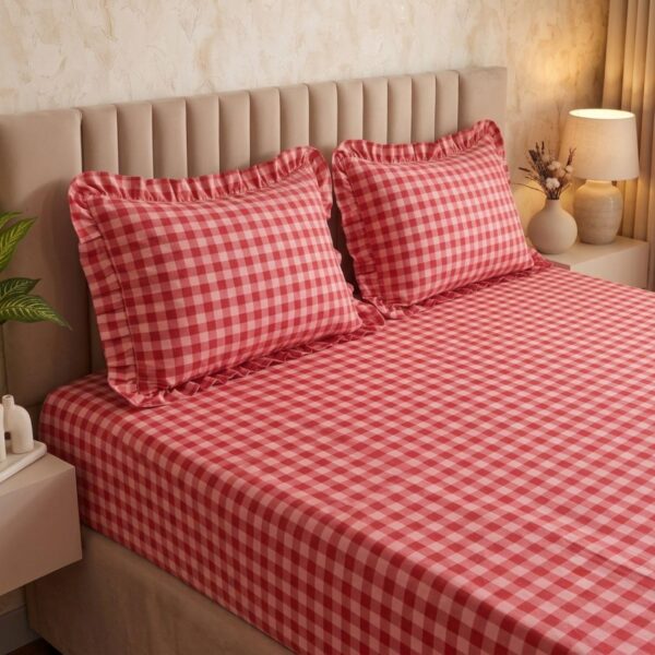 frill bedsheet and pillow covers
